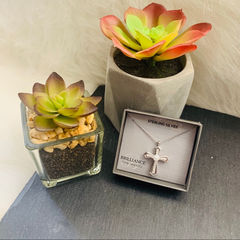 Sterling Sterling Silver Cross Necklace